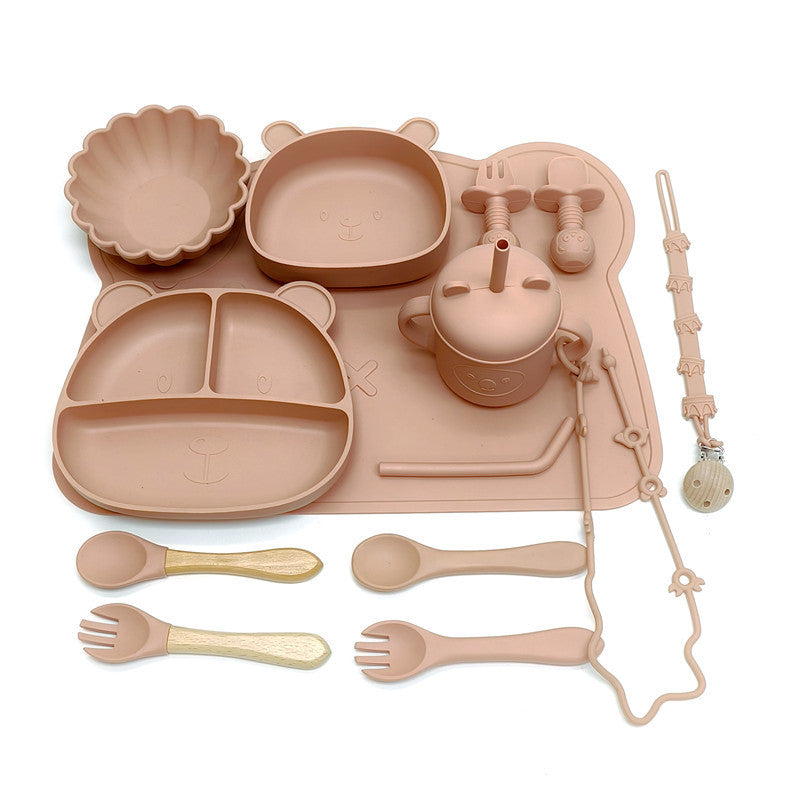 Silicone Baby Feeding Bowl and Spoon Set