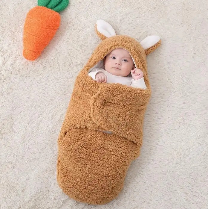 Soft Fleece Newborn Swaddle Sleeping Bag Blanket