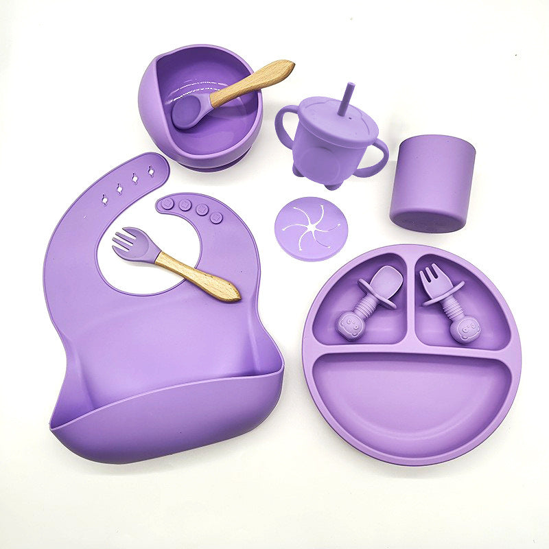 Silicone Baby Feeding Tableware for Learning Meals