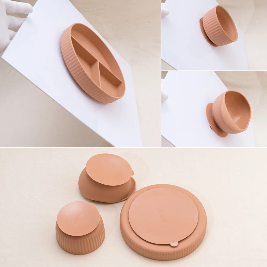 BPA-Free Silicone Baby Feeding Plate & Bowl Set