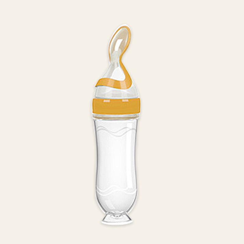 Silicone Baby Squeeze Rice Paste Feeding Bottle