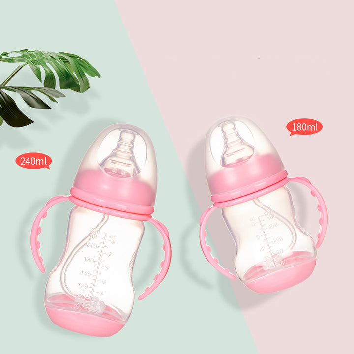 Wide Caliber Anti-Colic Baby Bottle with Straw