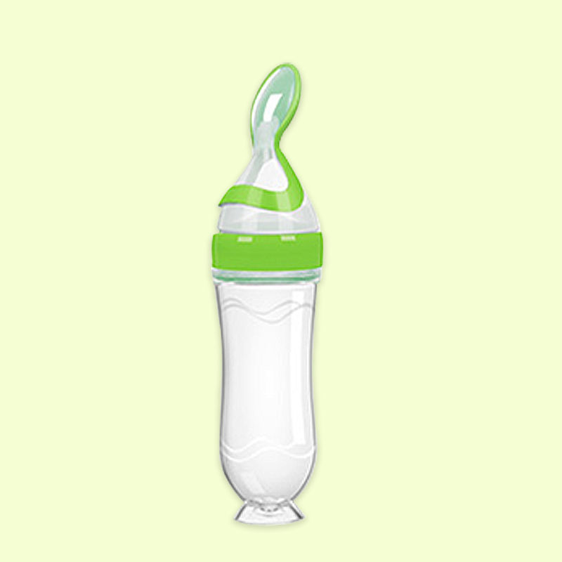 Silicone Baby Squeeze Rice Paste Feeding Bottle