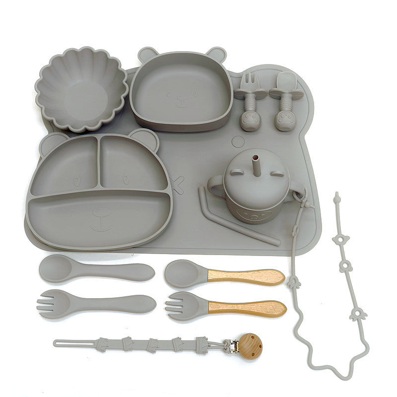 Silicone Baby Feeding Bowl and Spoon Set