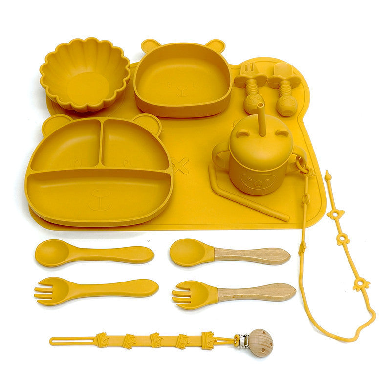 Silicone Baby Feeding Bowl and Spoon Set