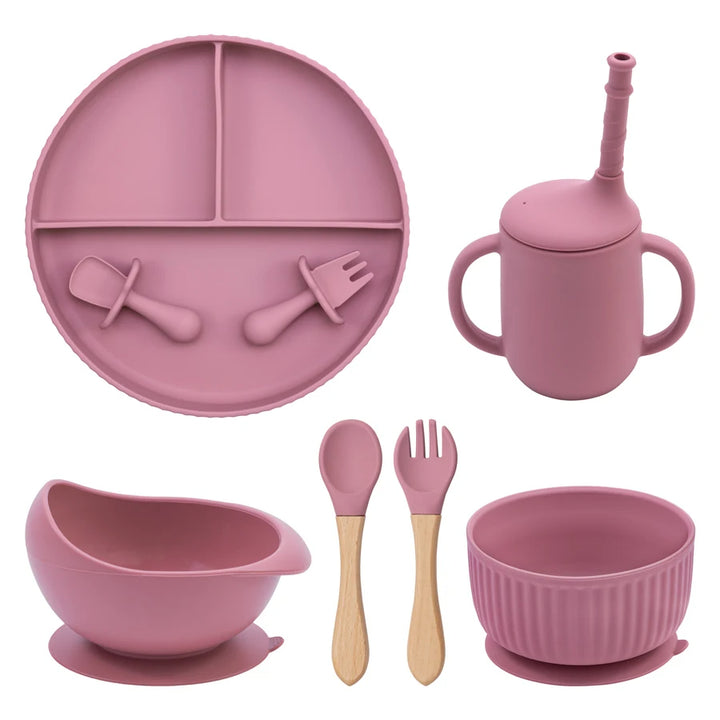 BPA-Free Silicone Baby Feeding Plate & Bowl Set