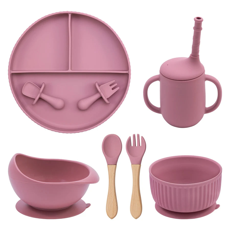 BPA-Free Silicone Baby Feeding Plate & Bowl Set