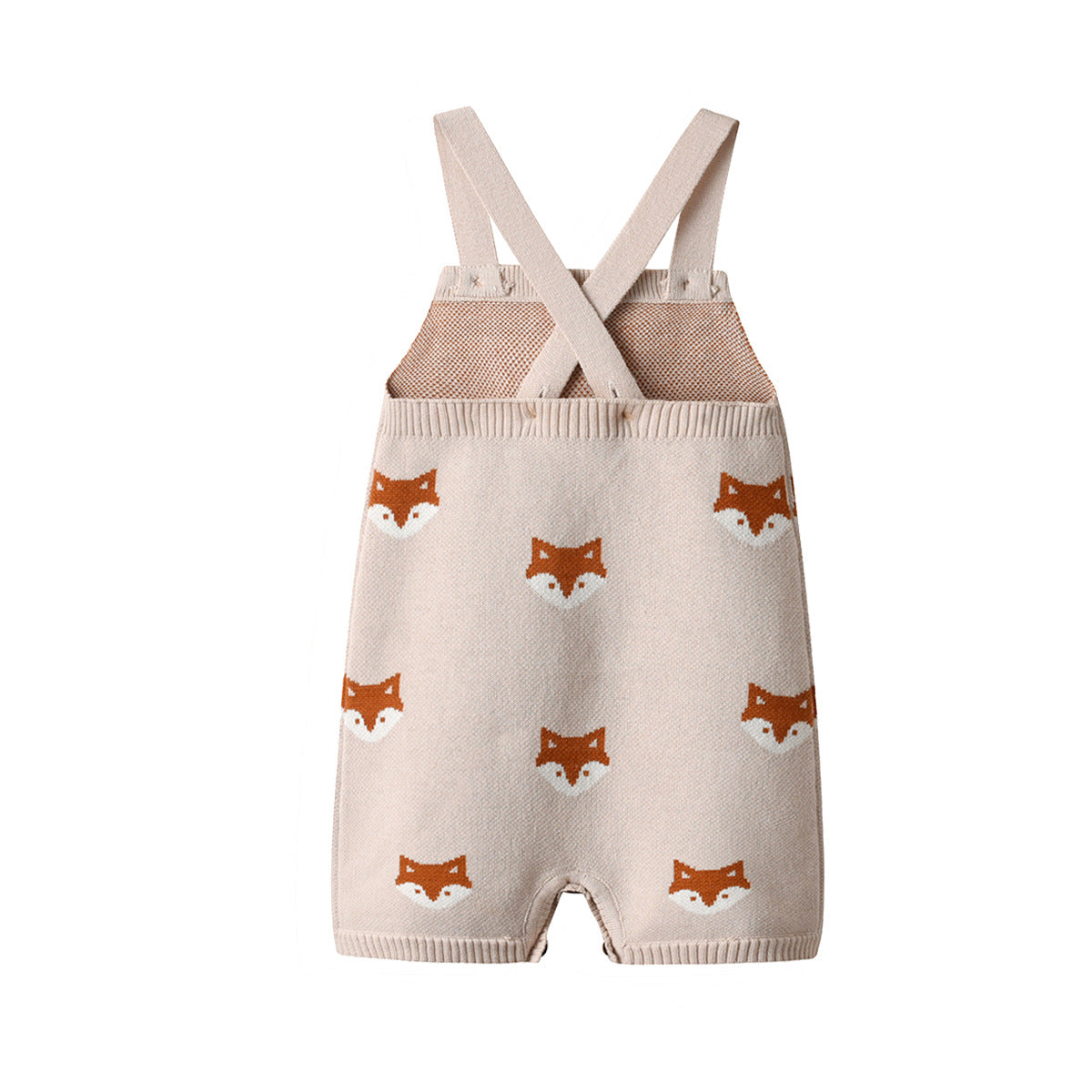 Fox Knitted Strap Baby Rompers