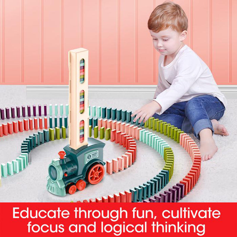Electric Domino Train Building Toy