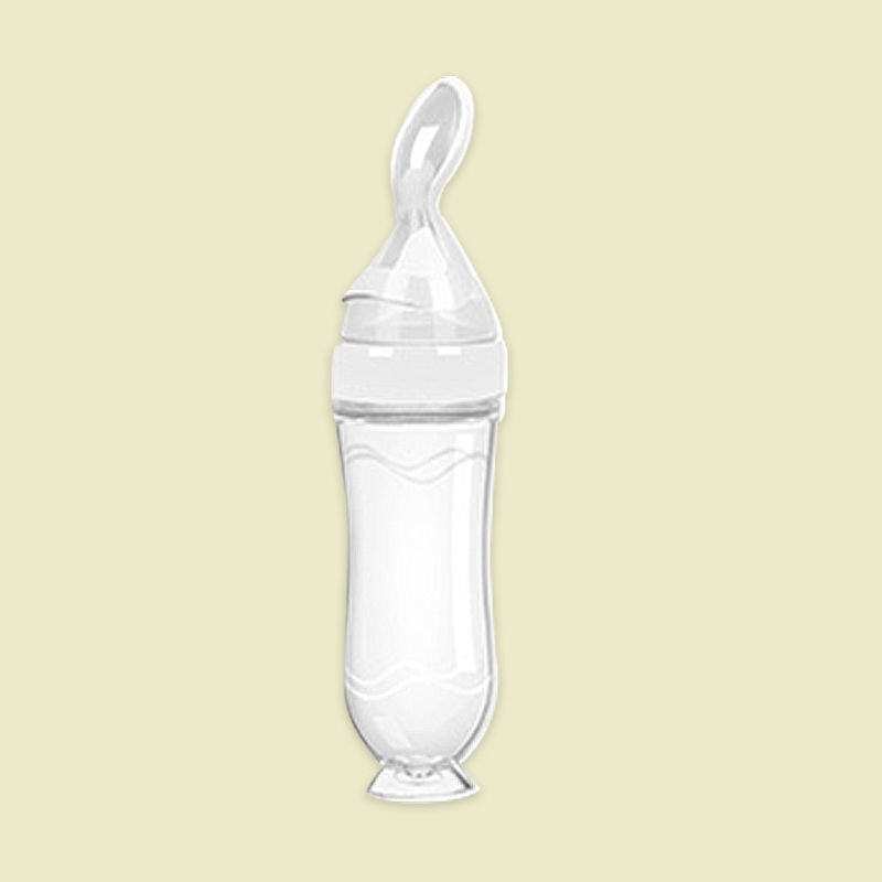 Silicone Baby Squeeze Rice Paste Feeding Bottle