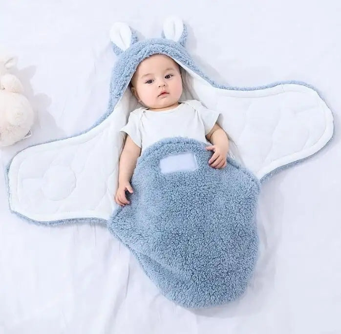Soft Fleece Newborn Swaddle Sleeping Bag Blanket