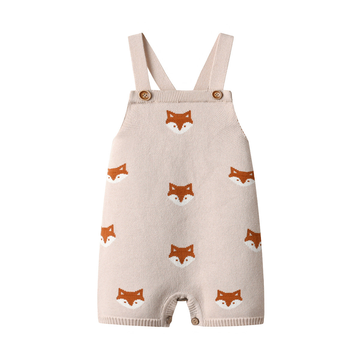 Fox Knitted Strap Baby Rompers
